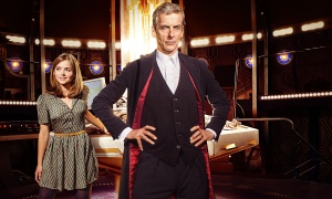 About time … Peter Capaldi as Doctor Who and Jenna Coleman as Clara.